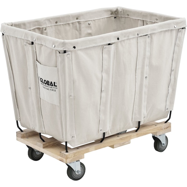 Global Industrial 8 Bushel, Canvas Basket Bulk Truck, Unassembled, 34L x 22W x 30-1/2H 800353 - main